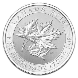 1.5 oz Multi Maple Leaf | Silver | 2015
