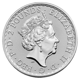 1 Uncja Britannia Elżbieta II Srebrna Moneta | 2023