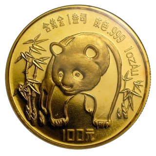 1 Uncja Chińska Panda Złota Moneta | 1986