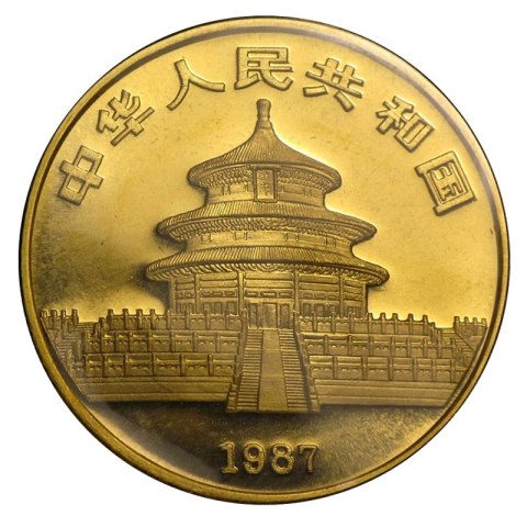 1 Uncja Chińska Panda Złota Moneta | 1987