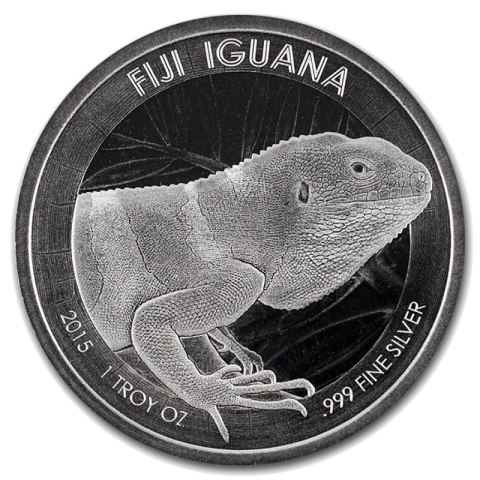 1 oz Fidżi Iguana 2015 srebrna moneta w kapslu ochronnym