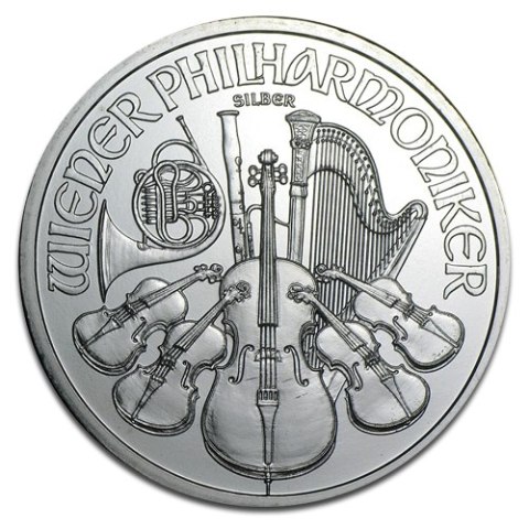 1 oz Filharmonicy Wiedeńscy srebrna moneta mieszane roczniki