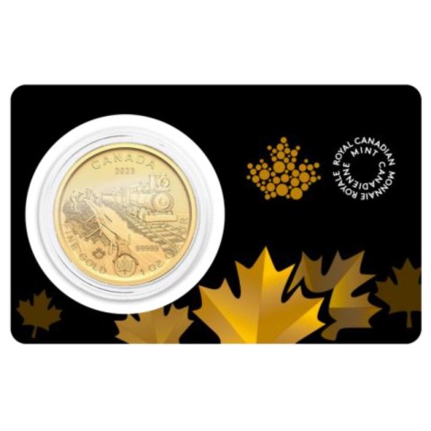1 oz Klondike Gold Rush 2023 Złota Moneta z pociągiem Yukon