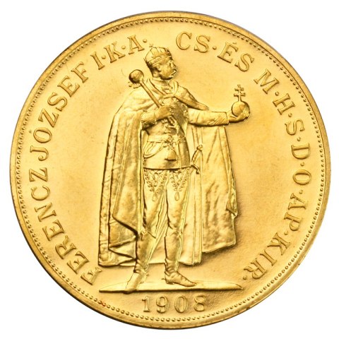 100 Koron Węgierskich Franciszek Józef I Złota Moneta