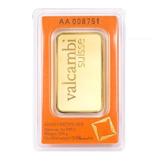 100g Złota Sztabka | Valcambi | Bita