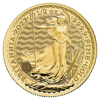 1/2 Uncja Britannia Elżbieta II Złota Moneta | 2023