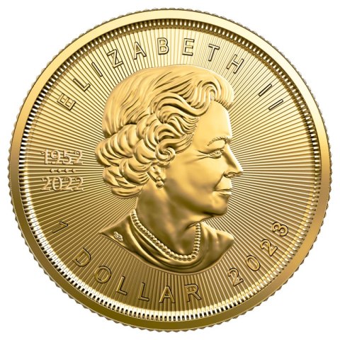 1/20 oz Liść Klonowy 2023 – złota moneta w kapslu ochronnym