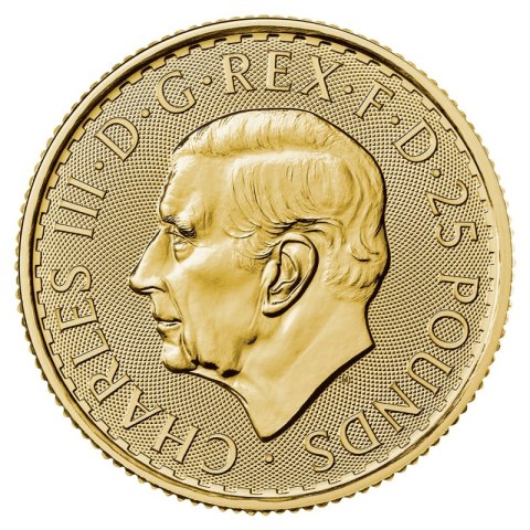 1/4 Uncja Britannia Karol III Złota Moneta | 2023