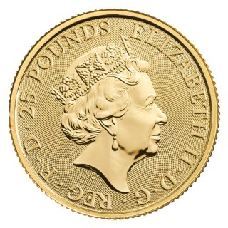 1/4 oz Tudor Beasts Yale of Beaufort Złota Moneta | 2023