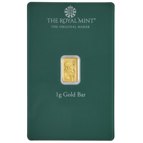 1 g Złota Sztabka Wesołych Świąt – The Royal Mint, świąteczne opakowanie prezentowe