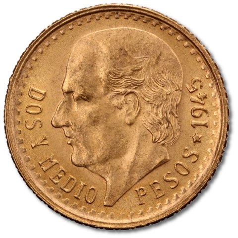 2,5 Peso Meksykańskie Złota Moneta | 1918-1948