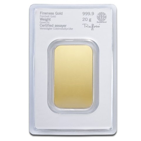 20g Złota Sztabka Heraeus w certipacku – inwestycyjna sztabka złota z Niemiec