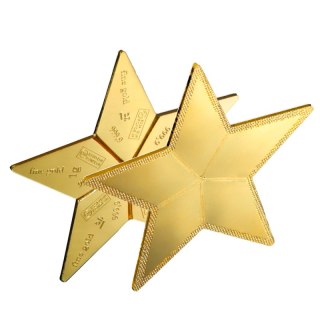 5 x 1g CombiBar Złota Sztabka | Valcambi | Błyszczące gwiazdy