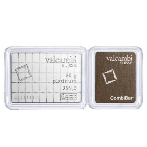 50x1g Platynowa Sztabka CombiBar® | Valcambi