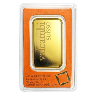50g Złota Sztabka | Valcambi | Bita