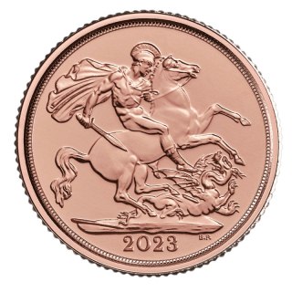 Ćwierć Suwerena Koronacja Karol III Złota Moneta | 2023