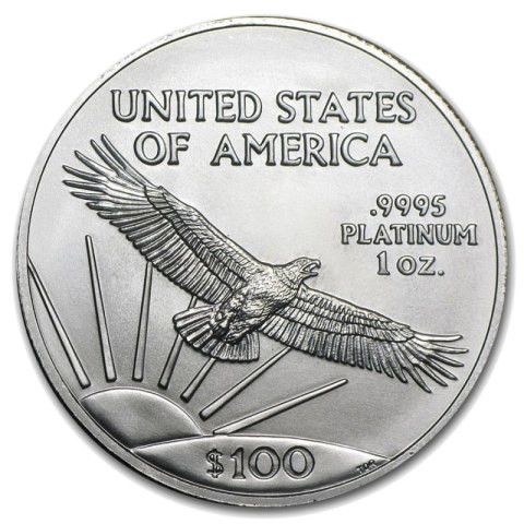 Awers 1 oz American Eagle Platinum – Lady Liberty w klasycznym stylu