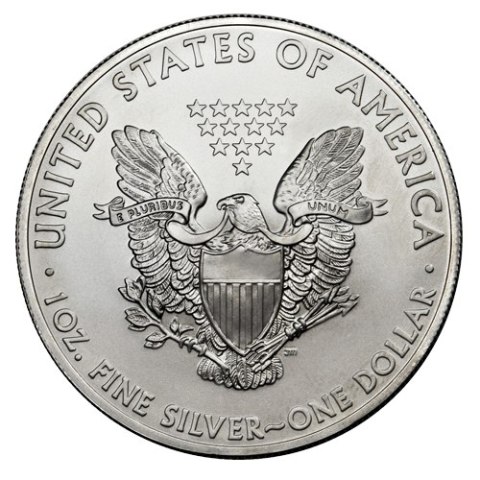 Amerykański Orzeł srebrna moneta 1 oz – rewers z orłem USA