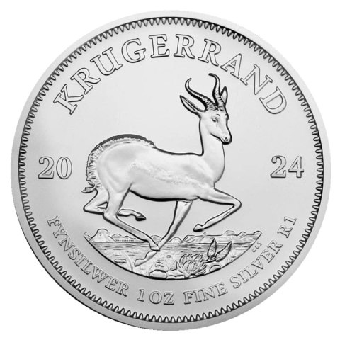 1 oz Krugerrand 2024 srebrna moneta – rewers z antylopą springbok