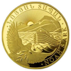 1 oz złota moneta Arka Noego 2025 – Armenia, LEV, w kapslu ochronnym