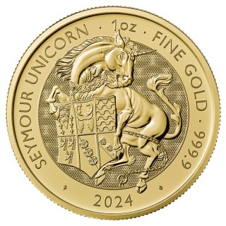 1 oz Tudor Beasts Jednorożec Złota Moneta | 2024
