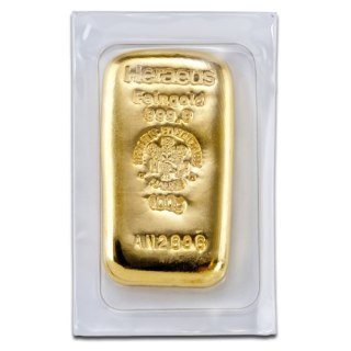 100g Złota Sztabka Odlewana | Heraeus