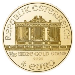 1/25 oz Filharmonicy Wiedeńscy Złota Moneta 2025 - złoto próby .9999 - idealna inwestycja i prezent