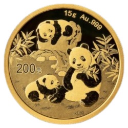 Złota moneta 15g Chińska Panda 2025 - inwestycyjna moneta bulionowa, złoto 999/1000