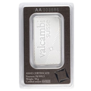 50g Sztabka Palladu | Valcambi