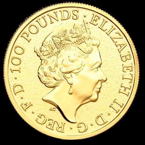 1 oz Queen’s Beasts Lion Gold Coin 2016 in protective capsule