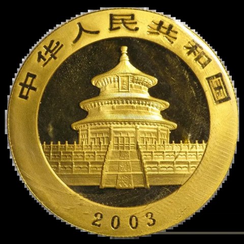 1 oz Chinese Panda Gold Coin 2003 in protective capsule