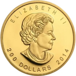 1 oz Gold Call of the Wild Howling Wolf 2014