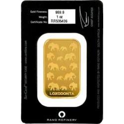 1 Uncja Złota Sztabka | Loxodonta Africana | Rand Refinery