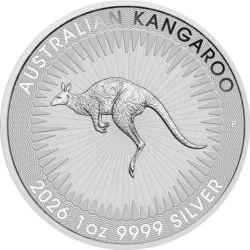1 oz Australijski Kangur 2026 srebrna moneta w kapslu ochronnym