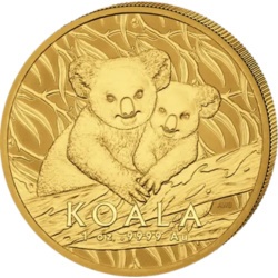 1 oz Koala Złota Moneta 2025 – złota moneta inwestycyjna z koalą, Royal Australian Mint, próba 999.9
