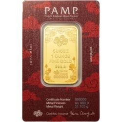 1 oz Złota Sztabka Good Luck Dragon | PAMP