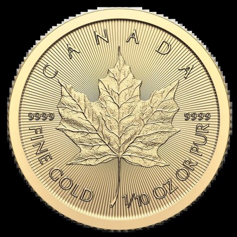 1/10 Uncja Liść Klonowy Złota Moneta | Uszkodzona