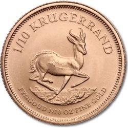 1/10 Uncji Krugerrand Złota Moneta | Mieszane Roczniki | Nieobiegowa