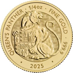 Złota moneta 1/4 oz Tudor Beasts Pantera Królowej 2025