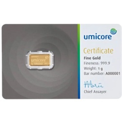 1g Gold Bar | Umicore