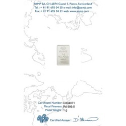 1g Sztabka Palladu | PAMP Fortuna