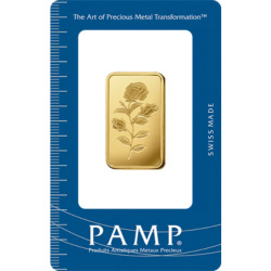 Złota sztabka 20g PAMP Róża – złoto próby 999.9 z certyfikatem autentyczności