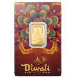 5g Złota Sztabka PAMP Diwali Lakshmi & Rangoli w certyfikowanym blistrze