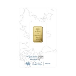 5 g PAMP Rosa Gold Bar in original blister
