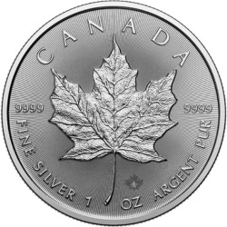 1 oz Maple Leaf Silver Coin mixed years in protective capsule