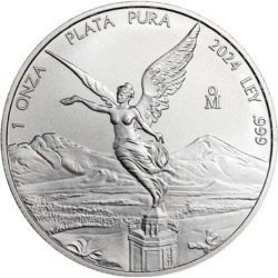 1 oz Mexican Libertad 2024 silver coin 999 in capsule