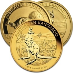 1 oz Nugget Kangaroo gold coin 999.9 The Perth Mint in protective capsule