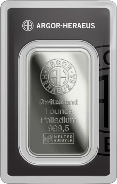 1 oz Palladium Bar Argor-Heraeus