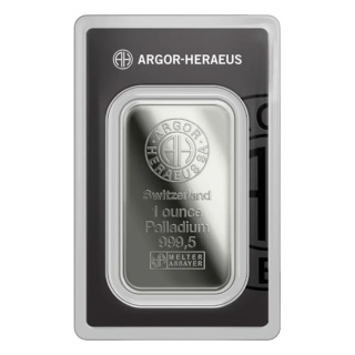 1 oz Palladium Bar Argor-Heraeus