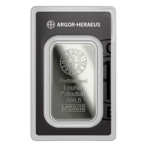 1 oz Palladium Bar Argor-Heraeus